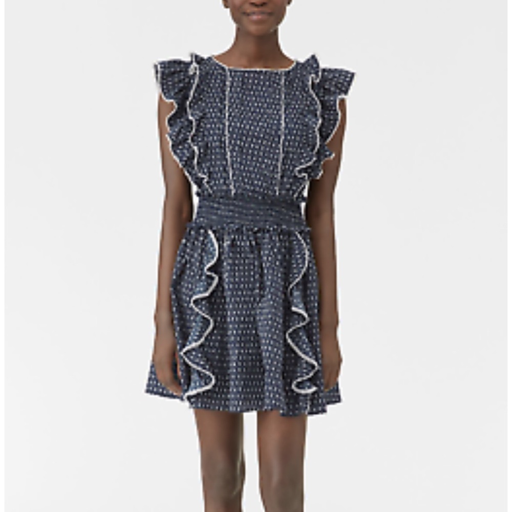 La Vie Rebecca Taylor Mini Dress - Navy Size L